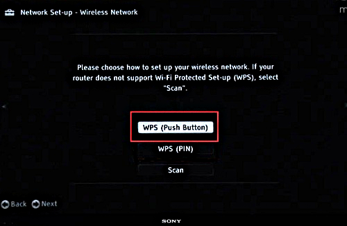 Network Menu Interface
